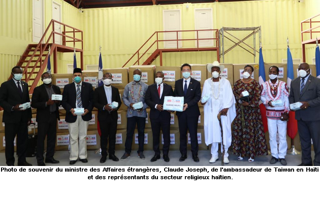 Covid-19 : le Taïwan fait don d’un lot de deux cent mille masques au secteur religieux